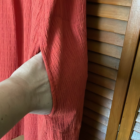 Jjill Peasant short sleeve midi dress XL with pockets and embroidery NWOT! - Picture 5 of 5